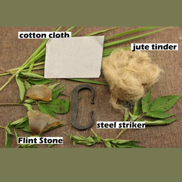 Pskook Fire Starter Flint Rock and Steel Striker Kit - Picture 4 of 5